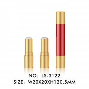 New Design 2 in 1 Lipstick Tubes Lipstick Containers Empty Gold Lipstick Packaging