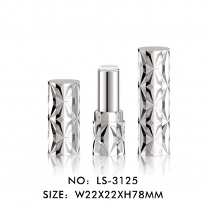 Wholesale Price Luxury Elegant Empty Plastic Liquid Lipstick Tube Packaging Metallized Silver Lipstick Case