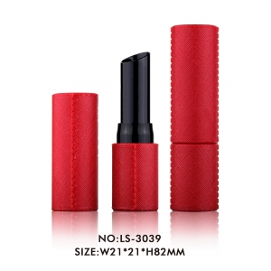 Custom Logo Empty Round Denim Vein Lipstick Packaging Lipstick Tube Case 