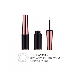 Cosmetic sausage shape empty liquid eyeliner packaging tube