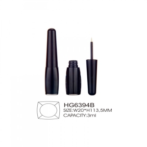 New Product Customized Logo Container PETG Matt Black Empty Round Eyeliner Tube Mascara Tube