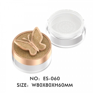 New Arrival Butterfly Glitter Golden Cap Custom Loose Powder Packaging Wholesale