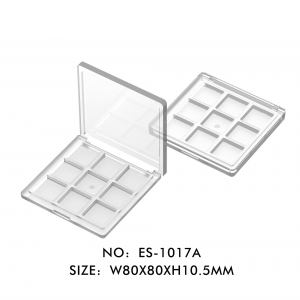 9 Colors Empty Private Label Transparent Eyeshadow Palette Packaging Wholesale