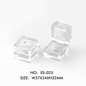 Hot Selling Empty Transparent Crystal Cube Eyeshadow Case Lipstick Container Packaging