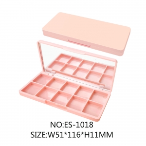 China Manufacturer Empty Rectangle 10 Colors Eye Shadow Palette Packaging Case Container