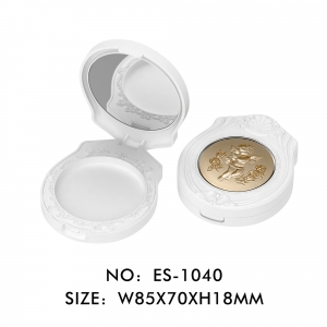 New Design Embossed Angel Pattern Round Compact Powder Case Highlighter Packaging Container