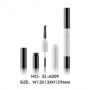 Wholesale Cylinder Plastic Brow Mascara Container 2 in 1 Eyebrow Pomade Tube