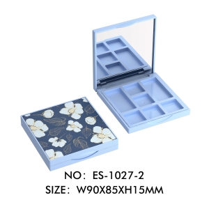 New Arrival DIY Pattern Leather Finishing 7 Colors Eye Shadow Palette Eyeshadow Case Packaging 