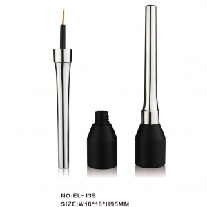 Hot Matte Black Empty Eyeliner Container Plastic Cosmetic Tube