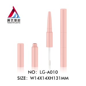 New Design 2 in 1 Lip Gloss Tubes Lipstick Packaging Double-ended Lip Gloss Pen 