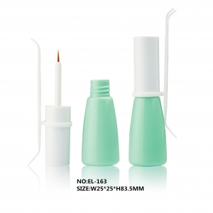 Different Colors Eyeliner Case with Gel Brush and Adjusting Fork