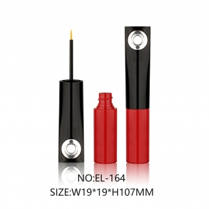 Fashion Design Empty Plastic Case Injection Eyeliner Cosmetic Tube with Hang Hole in Lid