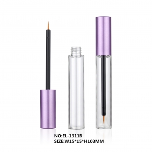 Popular Round PETG Clear Liquid Eyeliner Container Eyeliner Tube Packaging 