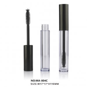 Wholesale Cosmetic Packaging Empty Round Plastic Mascara Makeup Tube with AL Cap