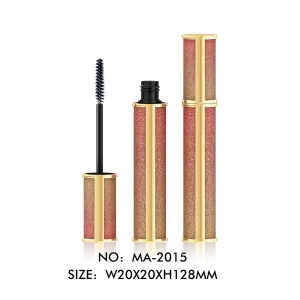 Luxury Leather Finishing Mascara Wands Empty Glitter Leather Mascara Tube with Silicone Brush