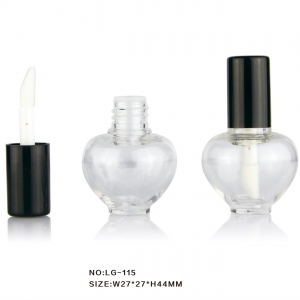 Custom Logo Mini Cute Clear Lip Gloss Containers Unique Heart Shape Lip Gloss Tube