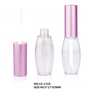 Classic Empty Lipgloss Tube Packaging Oval Shape Clear Lip Gloss Tubes Liquid Lipstick Tube