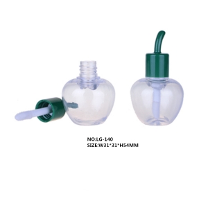 Cute Cosmetic Packaging Apple Shaped Plastic Lip Gloss Bottle Container Packaging