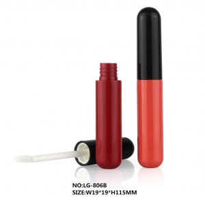 New Arrival Empty Plastic Test Tube Shape Lip Gloss Container with Brush