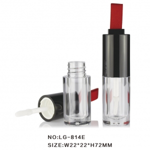 Empty Cylinderr Lip Gloss Packaging with Lanyard