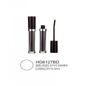 Private Label Eyelash Cleaning Brush with Wand Tube with Eyelash Cover PETG Mascara Wand Tubes Cases