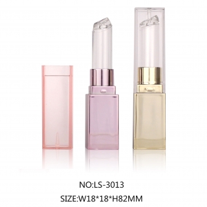 Wholesale Plastic Material Metallized Square Rotation Liquid Lipstick Tube Packaging