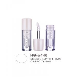 plastic cosmetic packaging cylinder round pure clear lipgloss tubes custom logo transparent empty clear lip gloss tubes wands