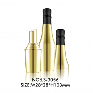 Luxury Champagne Shape Plastic Golden Cosmetic Tubes Lipstick Containers Tube Makeup Packaging