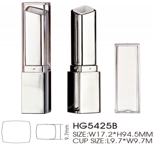 Custom Made Matte Silver Square Empty Lipstick Tube