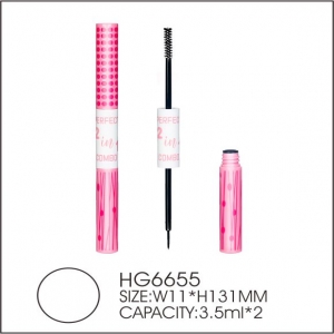 Private Label Eyelash Cleaning Brush with Wand Tube with Eyelash Cover PETG Mascara Wand Tubes Cases