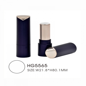 Rubber paint empty matte black lipstick for woman or man, round lip balm tube packing