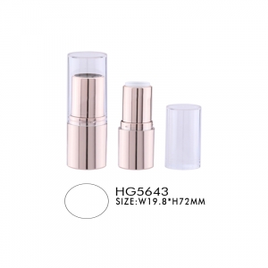 OEM magnetic luxury round aluminum lipstick tube gold cosmetic makeup packaging