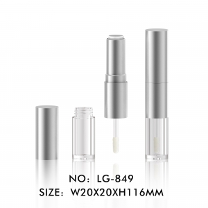 New Design 2 in 1 Round Lip Gloss Tubes Lipstick Tubes Lip Gloss Containers Packaging
