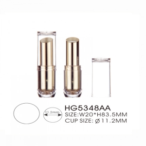 Empty plastic lipstick tube octagon shape lipstick tube container with marble pattern inner dia 12.1/11.2