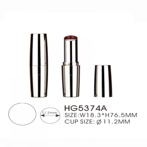 Rubber paint empty matte black lipstick for woman or man, round lip balm tube packing