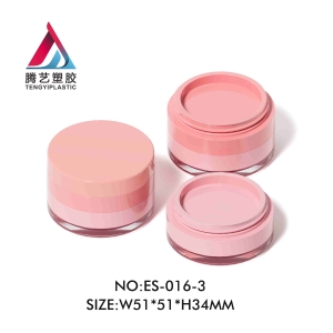 Three layer single color blush box makeup packaging
