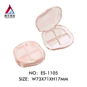 4 color irregular shaped water ripple wave shaped eyeshadow palette packaging