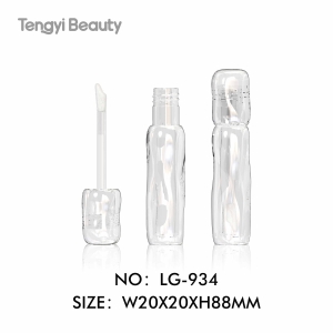 Water ripple round-shaped lip gloss tube packaging